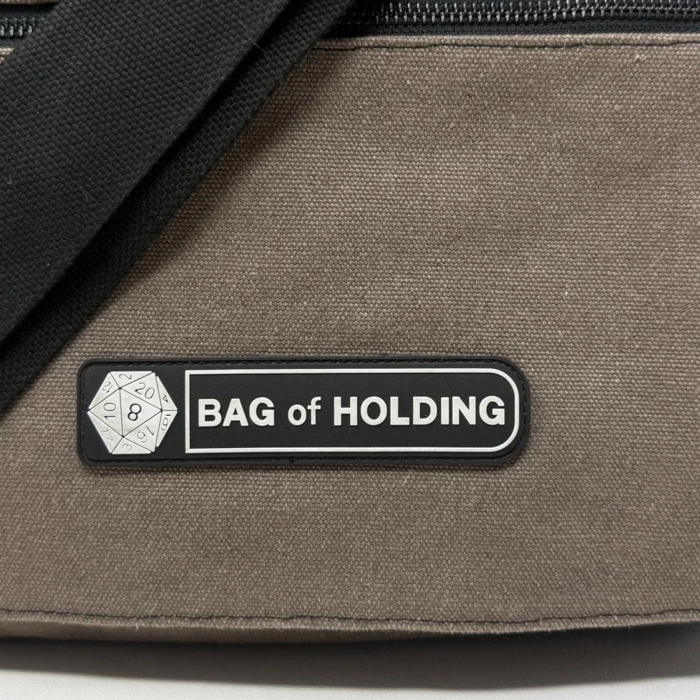 Think Geek Bag of Holding Brown Canvas Messenger Bag D&D Gaming Laptop Case